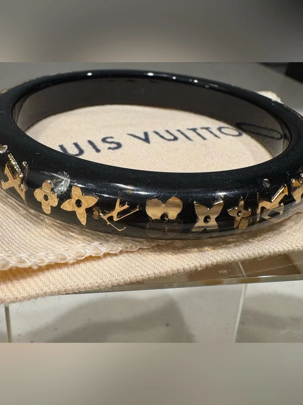 Authentic LV Black Inclusion Bracelet
